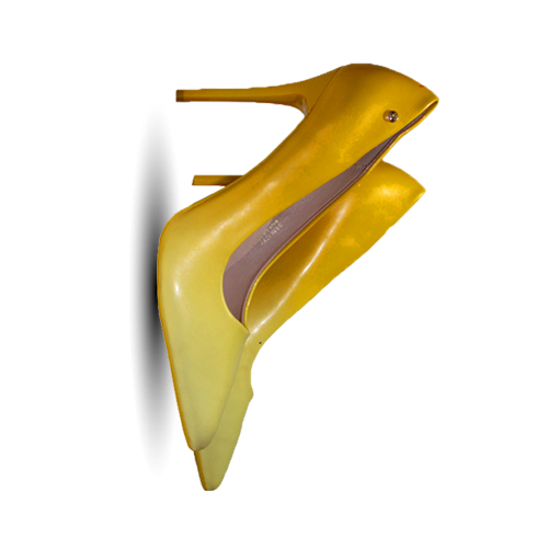 Chaussure dame talon jaune degrade