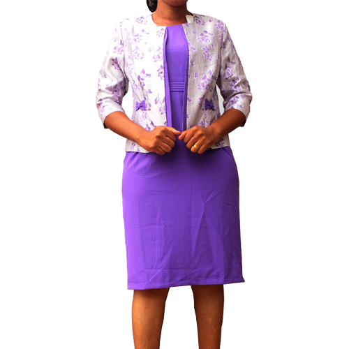 Ensemble veste robe violet